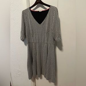 Boden size 16R fit and flare dress